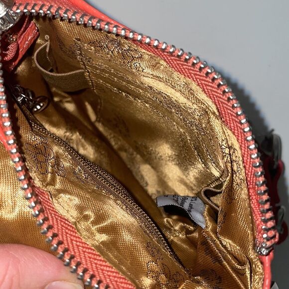 Leather Crossbody Bag with Chain Strap - Picture 6 of 16